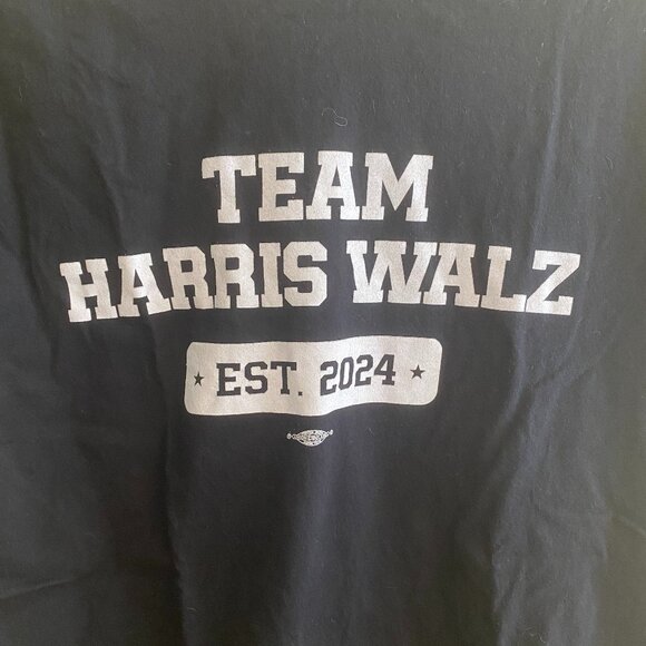 UNION MADE Dark Blue Team Harris Walz Est 2024 Short Sleeve T Shirt Size S - Picture 2 of 6